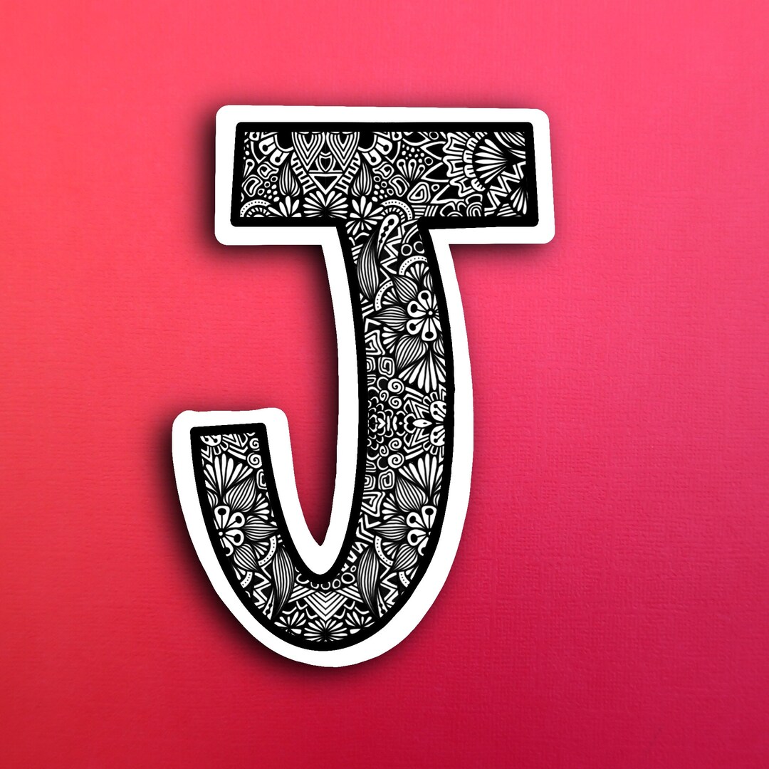 Small Block Letter J Sticker WATERPROOF - Etsy Australia