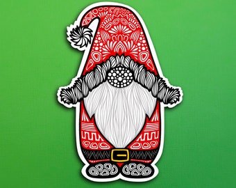 Santa Gnome Sticker (WATERPROOF)