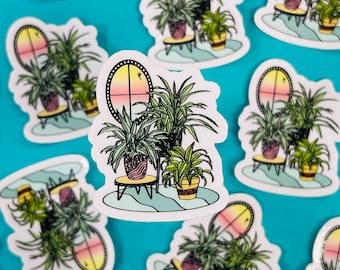 Mini house plants Sticker (WATERPROOF)