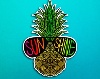 Sunshine Pineapple Sticker (WATERPROOF)