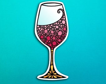 Wine Glass Sticker (WATERPROOF)