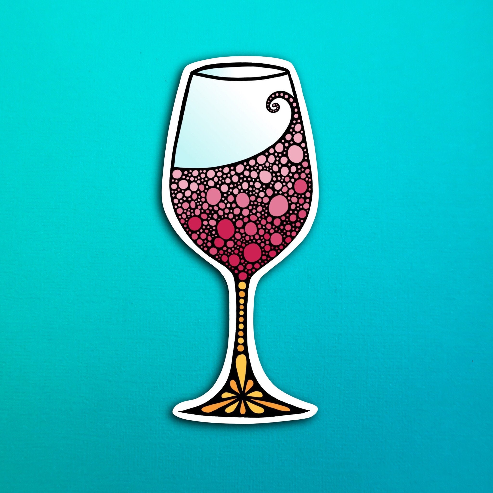 Wine Glass Sticker (WATERPROOF)