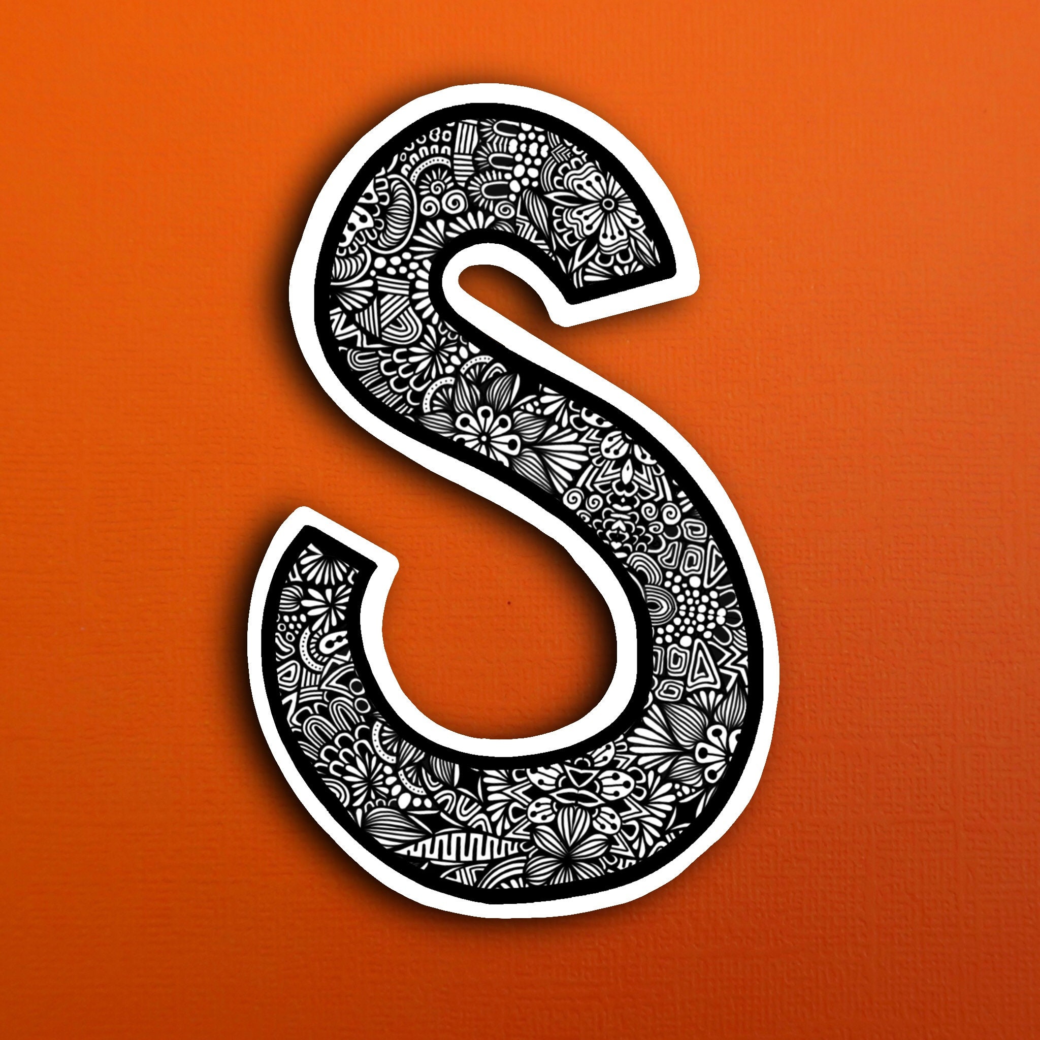 Small Block Letter S Sticker (WATERPROOF)