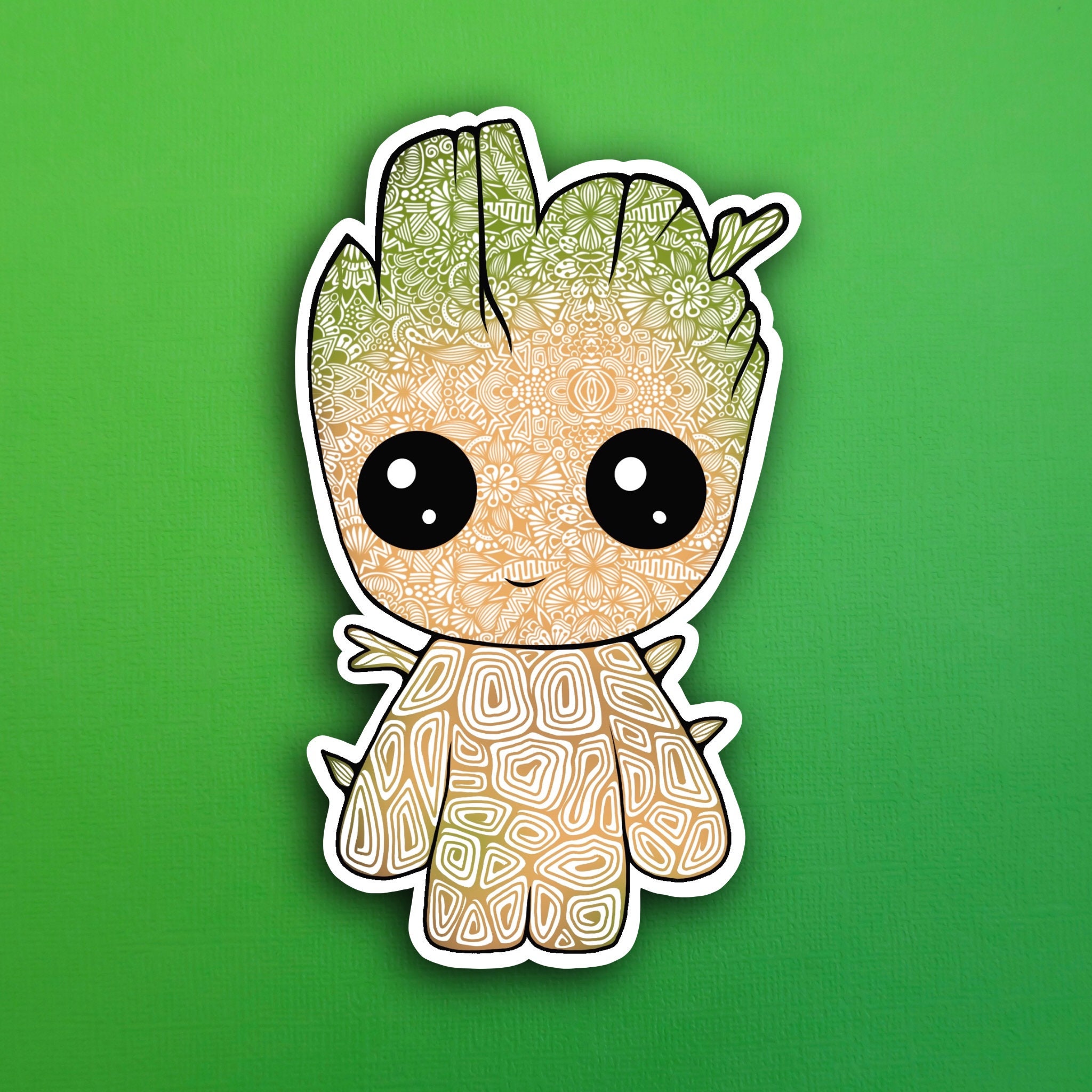 Baby Groot Sticker Waterproof Etsy Hong Kong