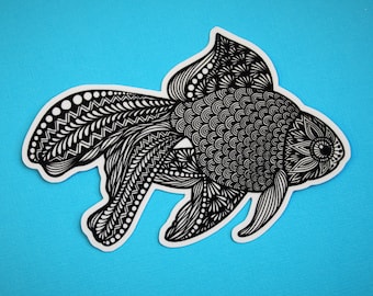 B&W Fish Sticker (WATERPROOF)