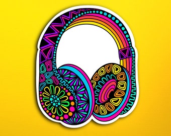 Groovy Headphones Sticker (WATERPROOF)