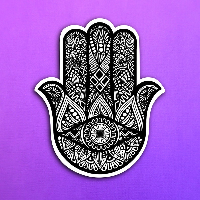 Hamsa Hand Sticker WATERPROOF image 1