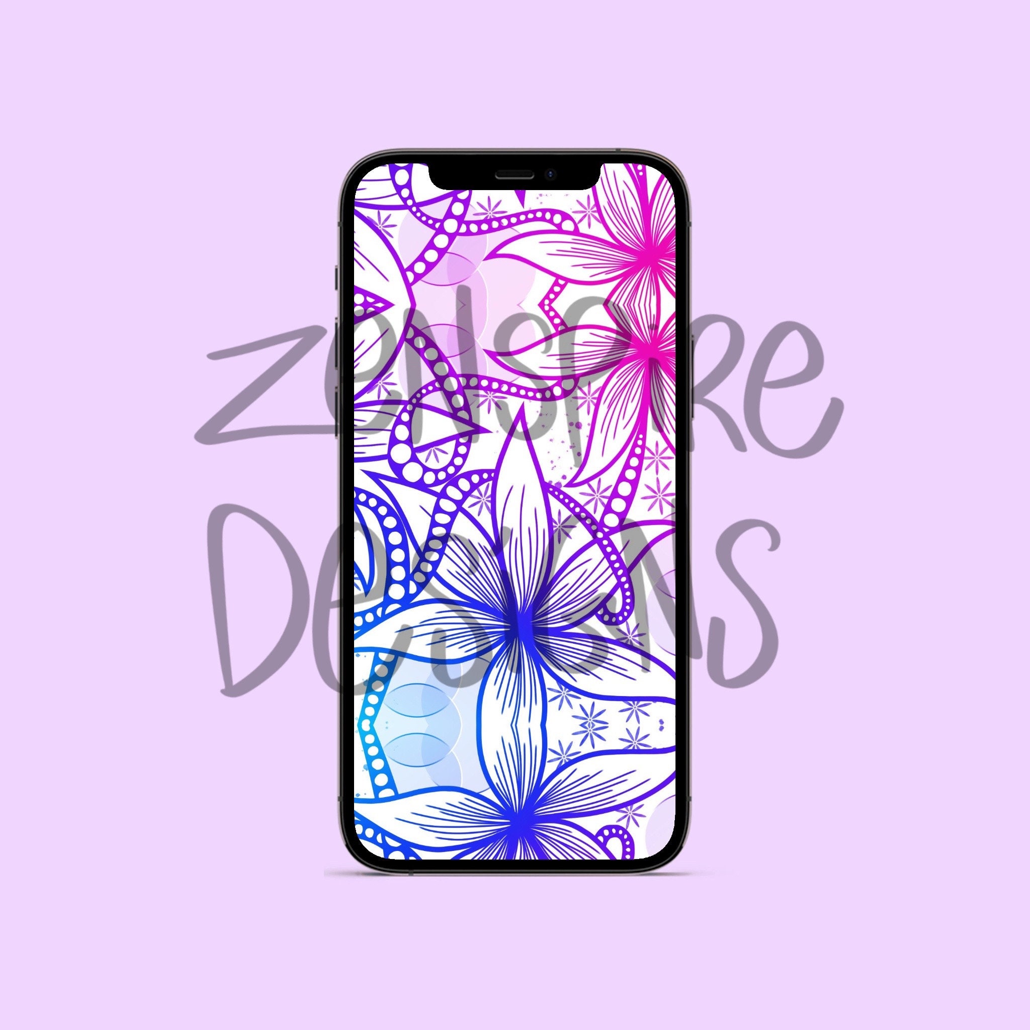 Magenta Doodle Phone Wallpaper Magenta Doodle Phone Wallpaper