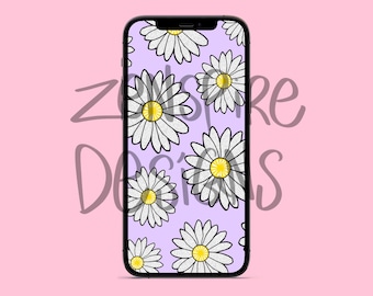 Purple Daisy Phone Wallpaper