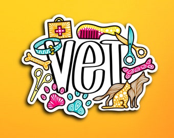 Vet Collage Sticker (WATERPROOF)