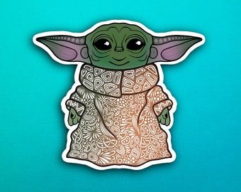 Baby Yoda  Sticker (WATERPROOF)
