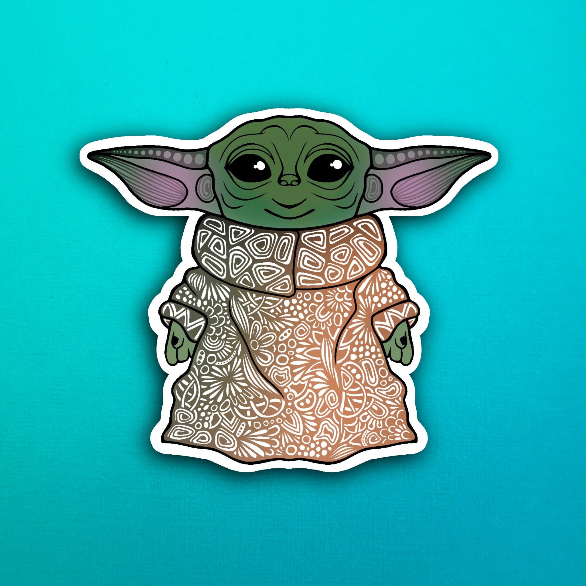 baby yoda sticker waterproof