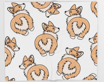 Corgi Throw Blanket