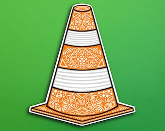 Traffic Cone Sticker (WATERPROOF)