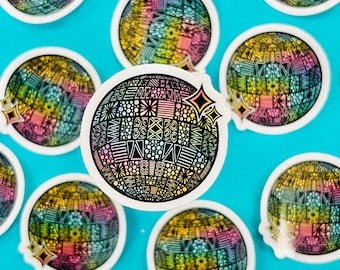 Mini Disco Ball Sticker (WATERPROOF)