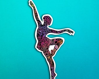 Colored Dancer Sticker (WATERPROOF)