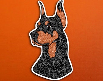 Doberman Dog Sticker (WATERPROOF)