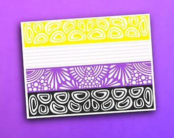 Nonbinary Pride Flag Sticker (WATERPROOF)