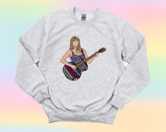 Eras Guitar TS Gray Crewneck!