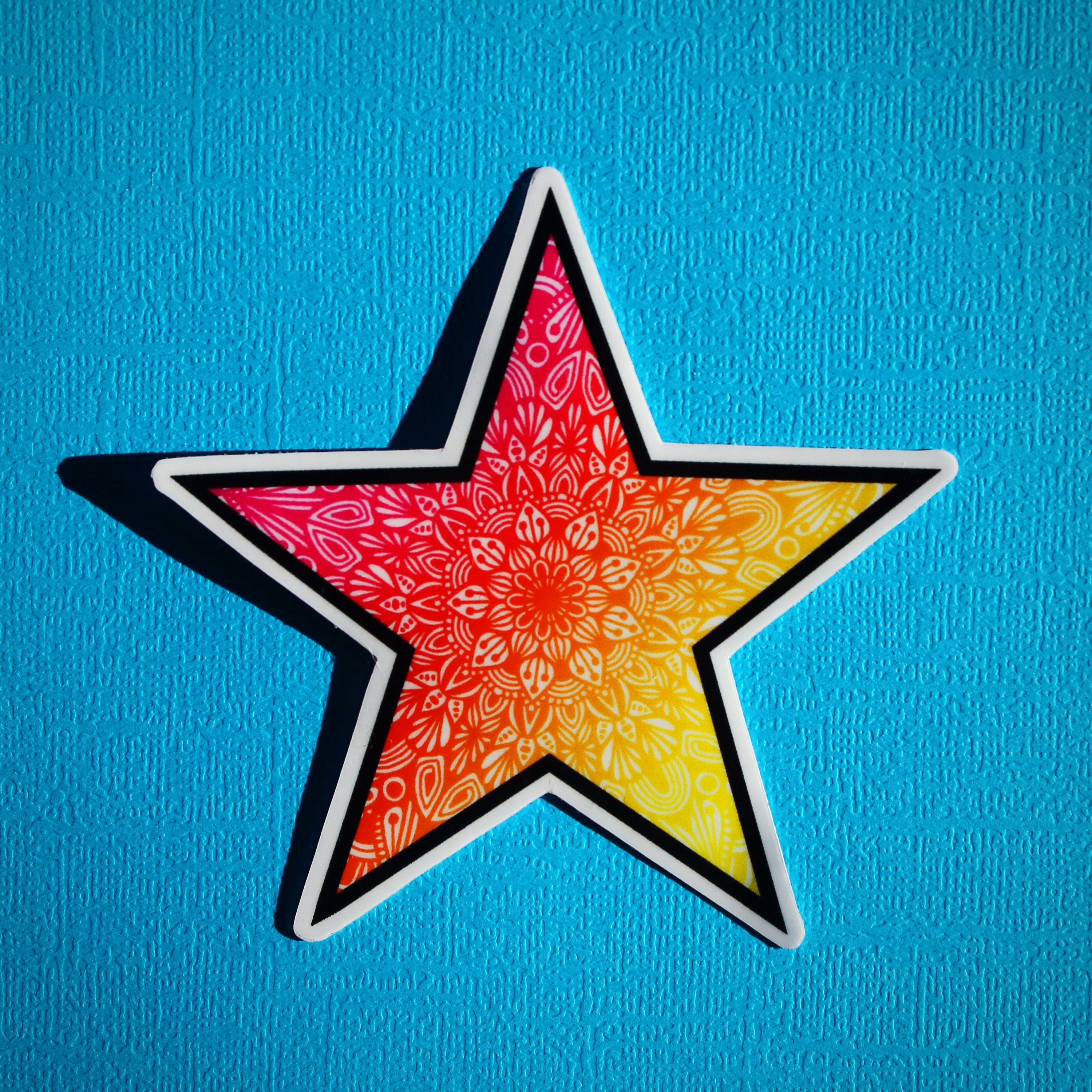 Colored Star Sticker (WATERPROOF)