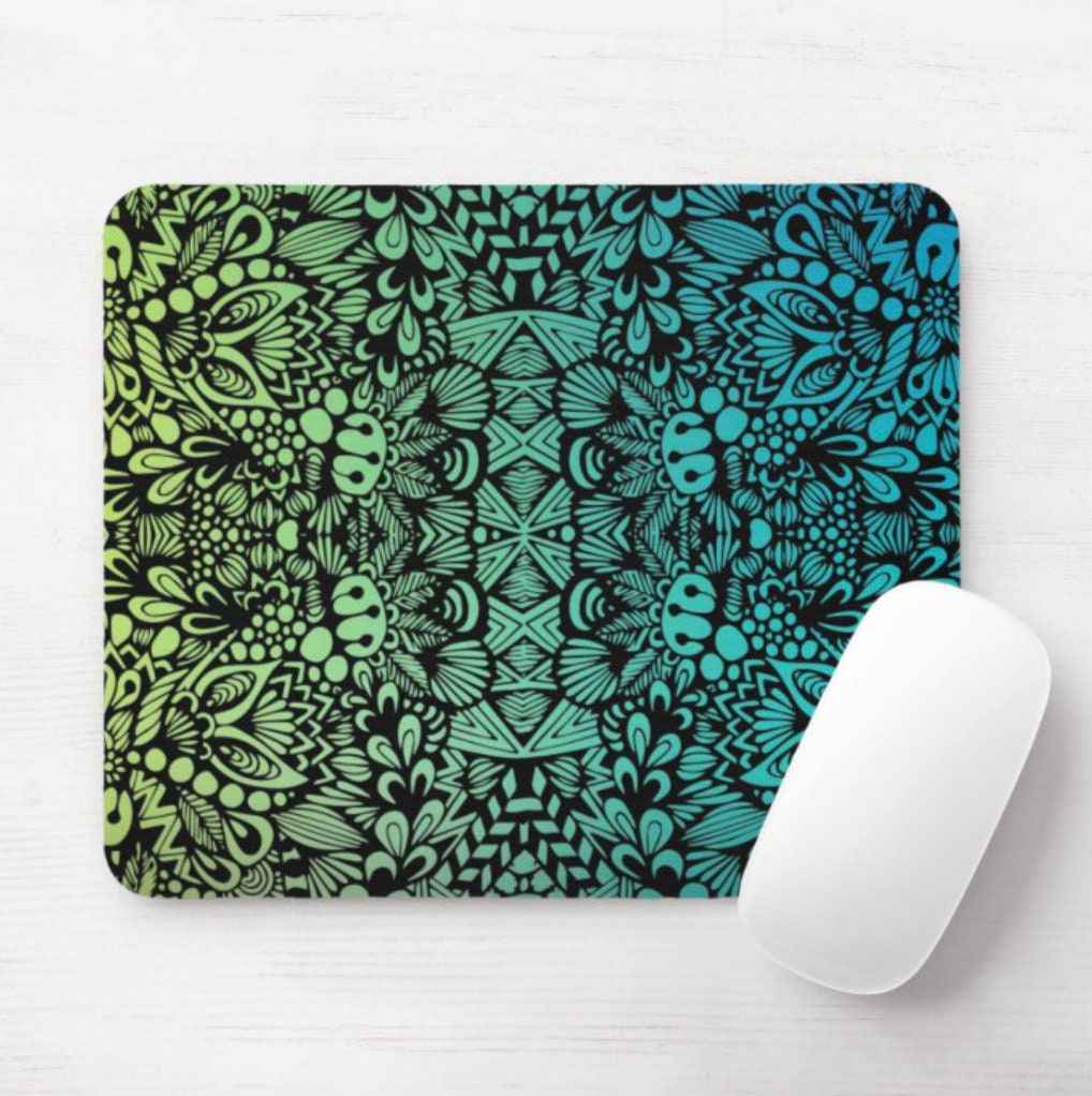 Teal Zen Mouse Pad