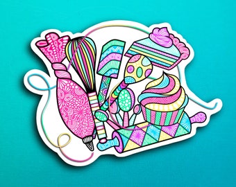 Baking Collage Sticker (WATERPROOF)