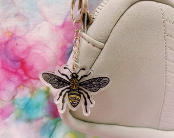 Bee Acrylic Keychain