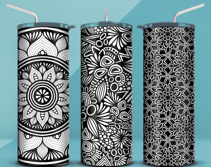Featured listing image: Doodle Tumbler (16 designs to choose from) 20oz