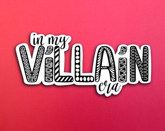 In my villain era Sticker (WATERPROOF)