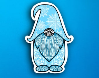 Snowflake Gnome Sticker (WATERPROOF)