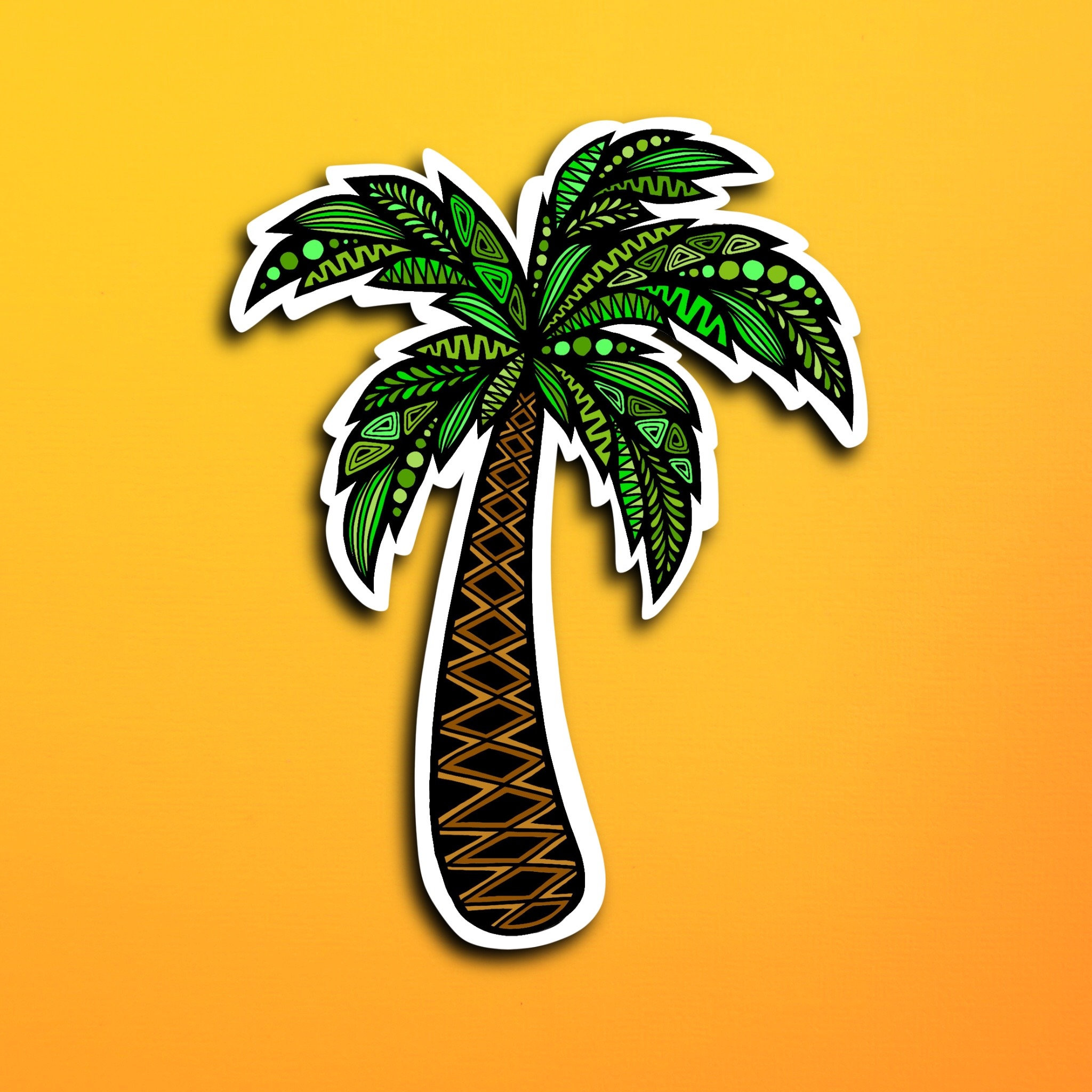 Palm Tree Sticker WATERPROOF 