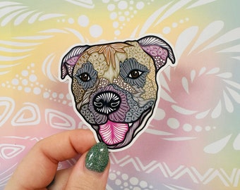 Misprinted Izzy the Dog Sticker (WATERPROOF)