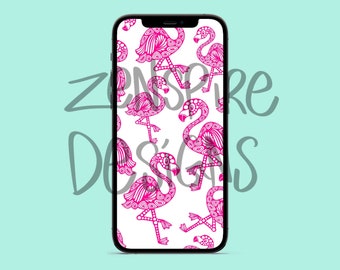 Pink Flamingos Phone Wallpaper