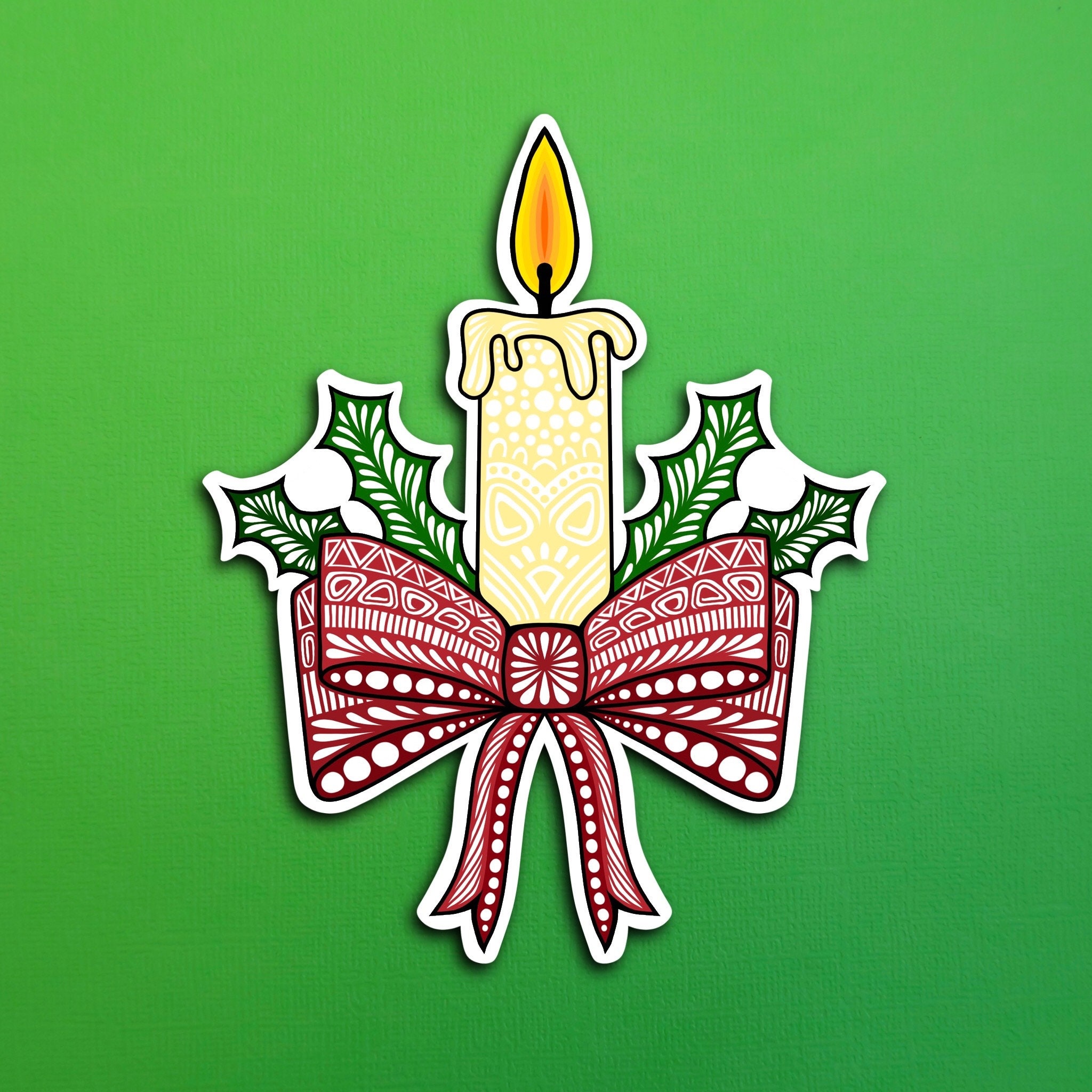 holiday-candle-sticker-waterproof