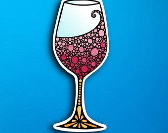 Wine Glass Sticker (WATERPROOF)