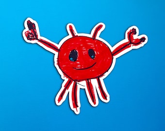 Eli’s Pinchy the Crab Sticker (WATERPROOF)
