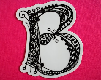 Letter B Sticker (WATERPROOF)