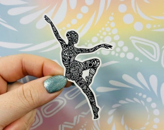 Misprinted BW Dancer Sticker (WATERPROOF)