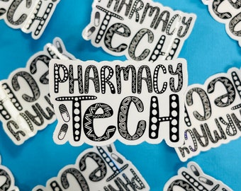 Mini Pharmacy Tech Sticker (WATERPROOF)
