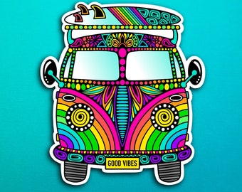 Groovy Van Sticker (WATERPROOF)