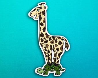 Giraffe Turtle Sticker (WATERPROOF)