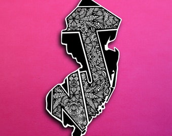 State New Jersey Sticker (WATERPROOF)