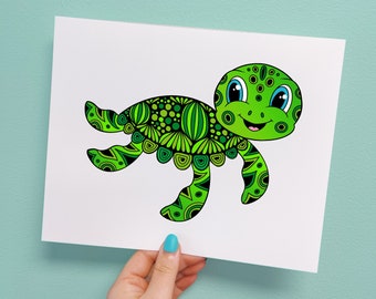 Timmy the Turtle Print