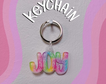 Pastel Joy Acrylic Keychain