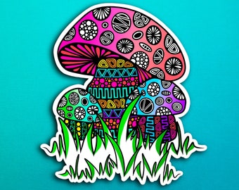 Groovy Mushrooms Sticker (WATERPROOF)