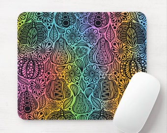 Rainbow Pumpkin Mouse Pad