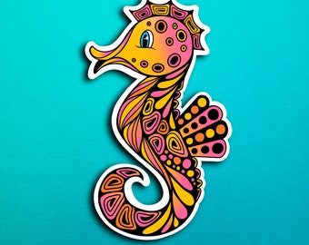 Zenimal - Sadie the Seahorse Sticker (WATERPROOF)