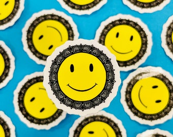 Mini Smiley Face Sticker (WATERPROOF)