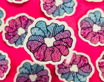 Mini Scrunchie Sticker (WATERPROOF)