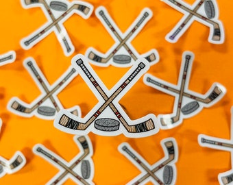 Mini Hockey Sticker (WATERPROOF)